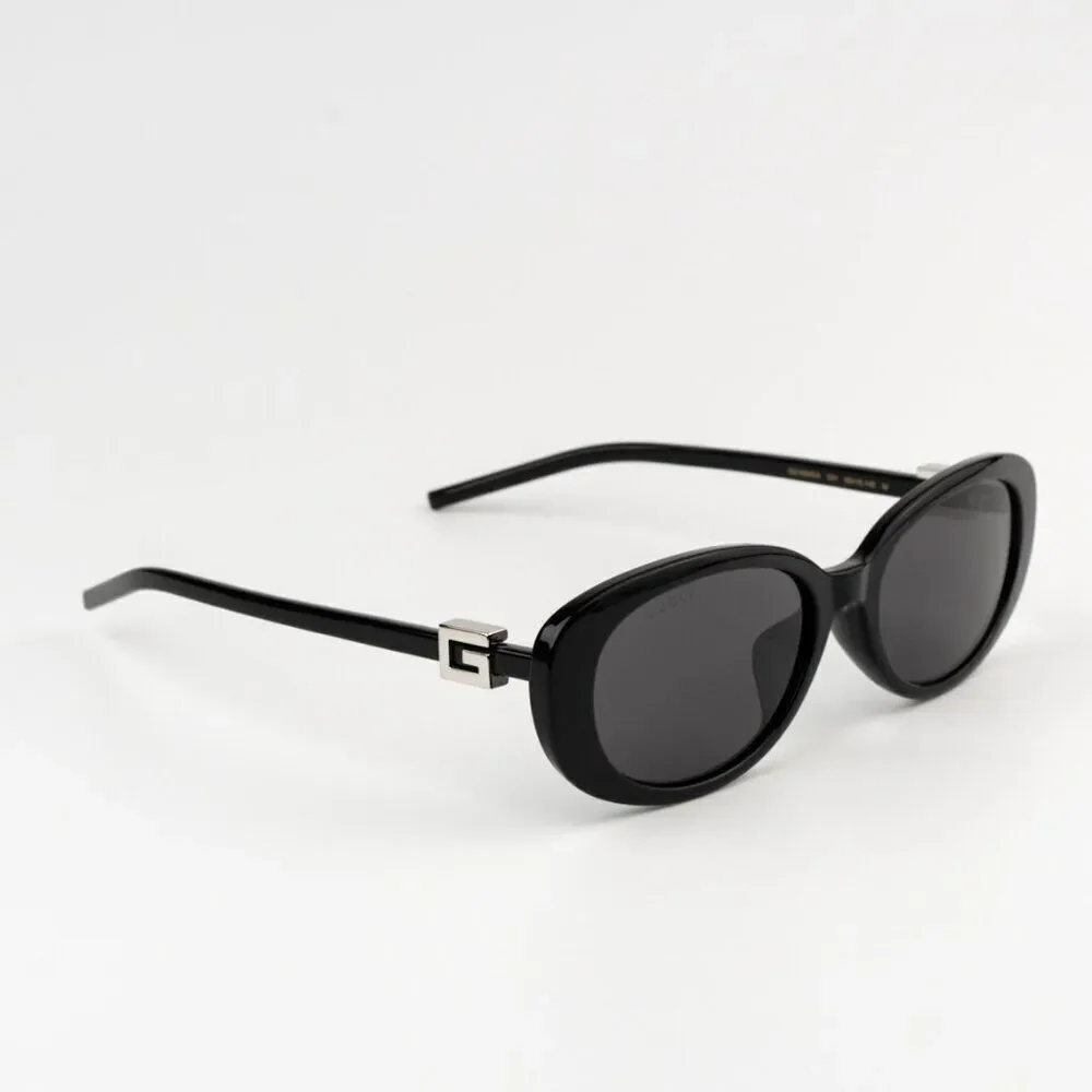 NEW Gucci GG1684SA 001 Black Grey Unisex Oval Sunglasses GG 1684SA